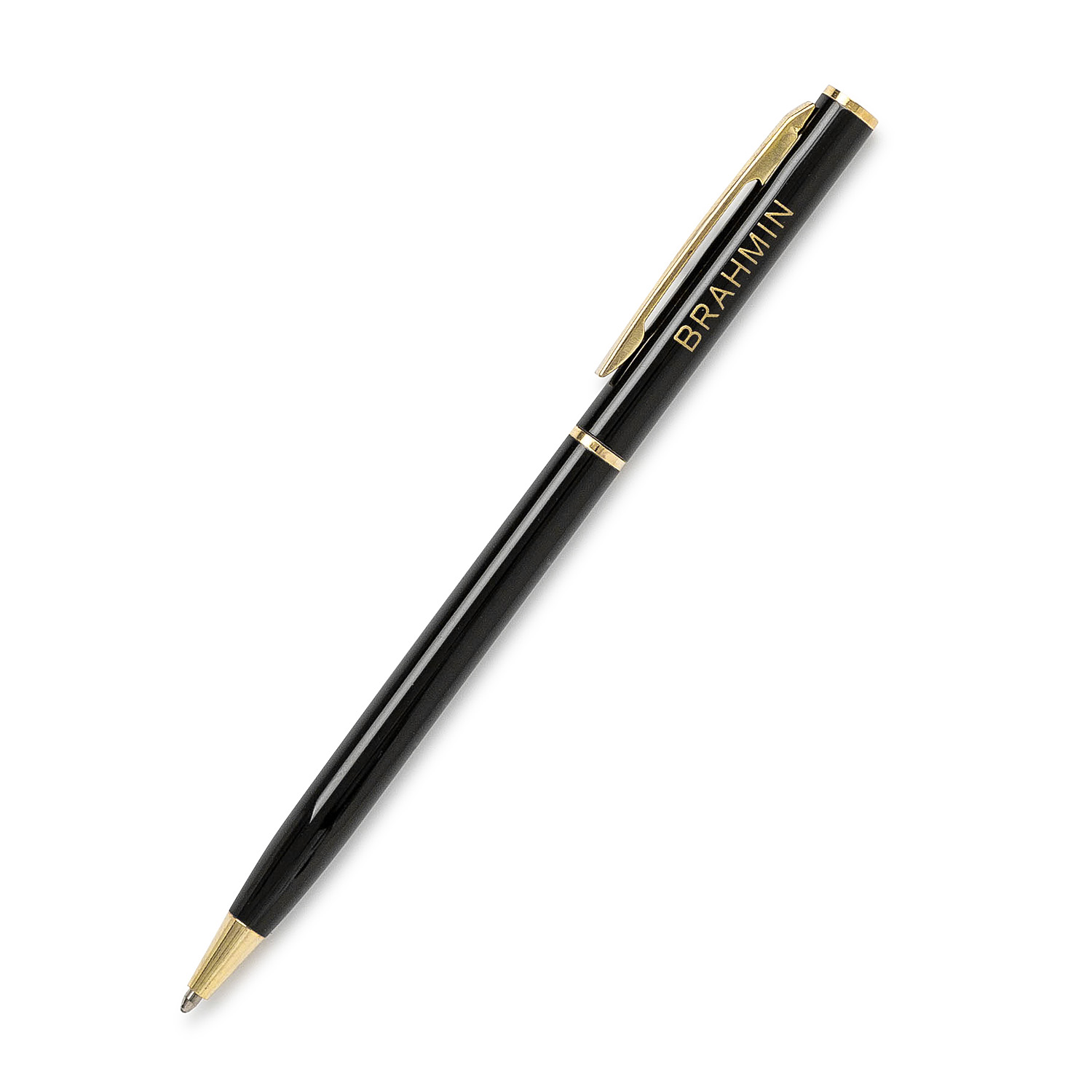 Signature Pen Black and Gold Stationery