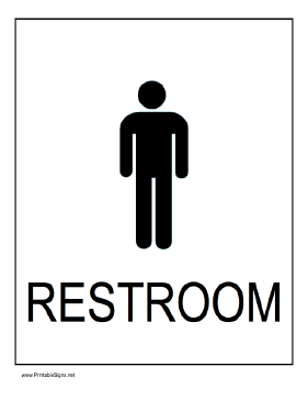 Printable Men's Restroom Sign