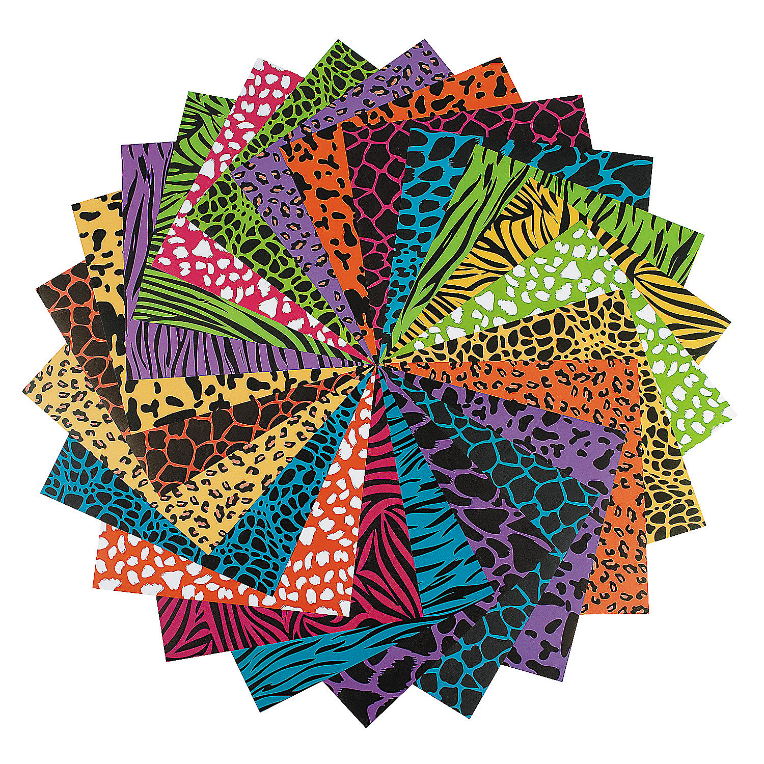 Colorful Animal Print Paper Pack - Oriental Trading