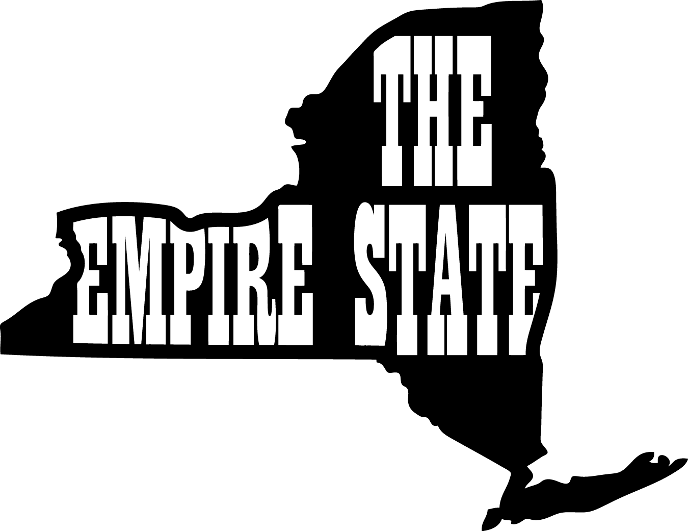 The Empire State State Outline (NY26) [NY26] - $4.99 : Eyecandy ...
