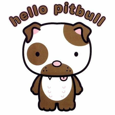 Hello Pitbull Sticker, Love a Bull Pitbull Sticker, Oval decals ...