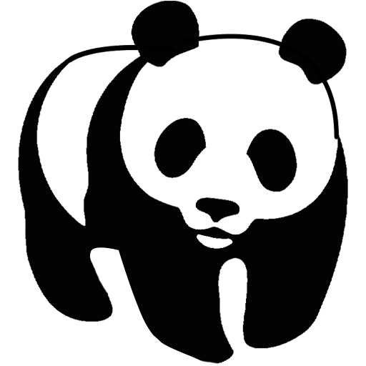 black and white panda clipart - photo #7