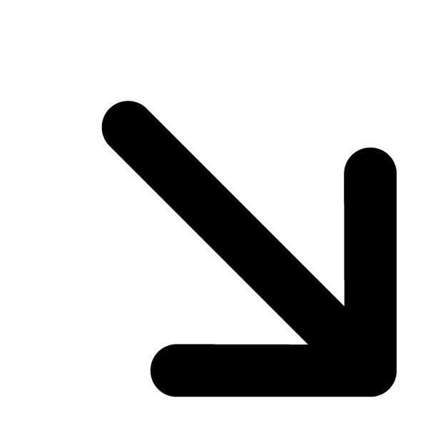 Arrow Pointer Right Down: Symbol, Image, Graphics for Way Finding ...