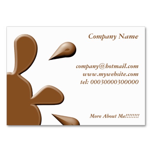 Brown Paint Splodge Business Card Template from Zazzle.