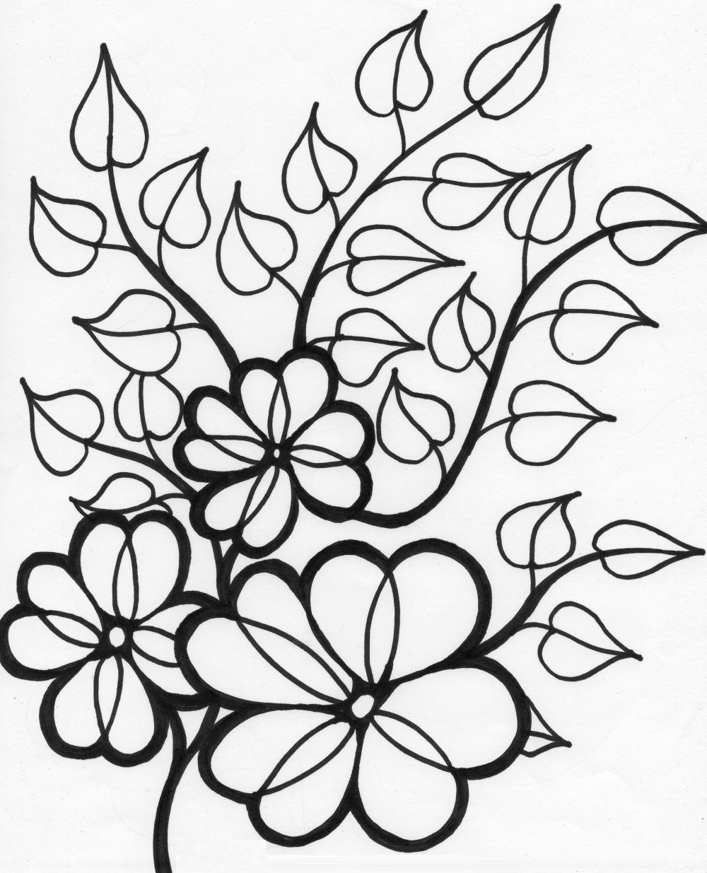 Flowers Coloring Pages Free Printable   Coloring Pages For Kids ...