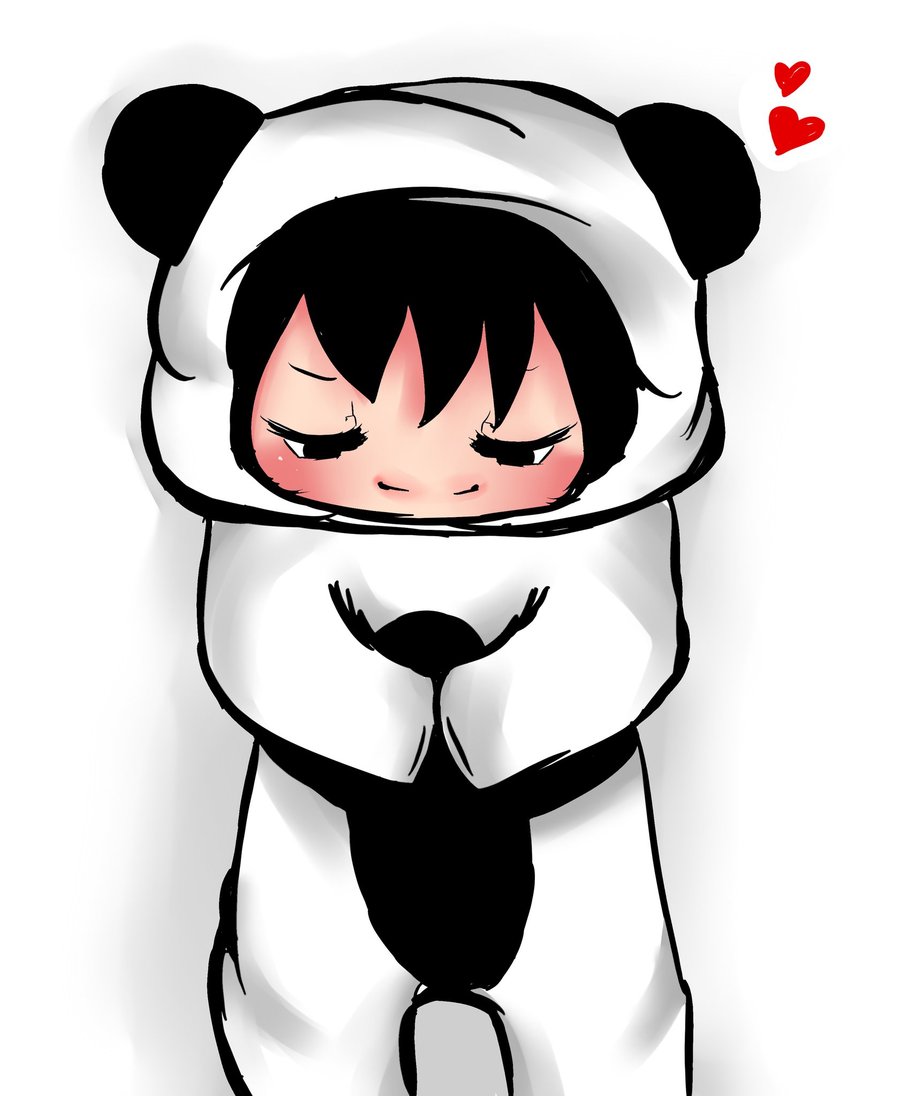 Chibi Anime Panda - Quoteko.