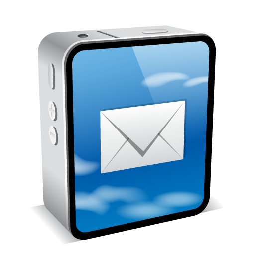 iPhone 4 Black Email Icon - iPhone 4 Mini Icons - SoftIcons.