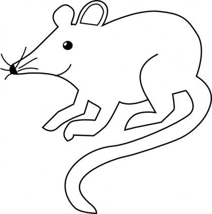 Cat Mouse Black Outline White Cats Chasing Mice vector, free ...