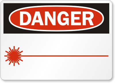 Laser Symbol Danger Sign, SKU: S-2472 - MySafetySign.