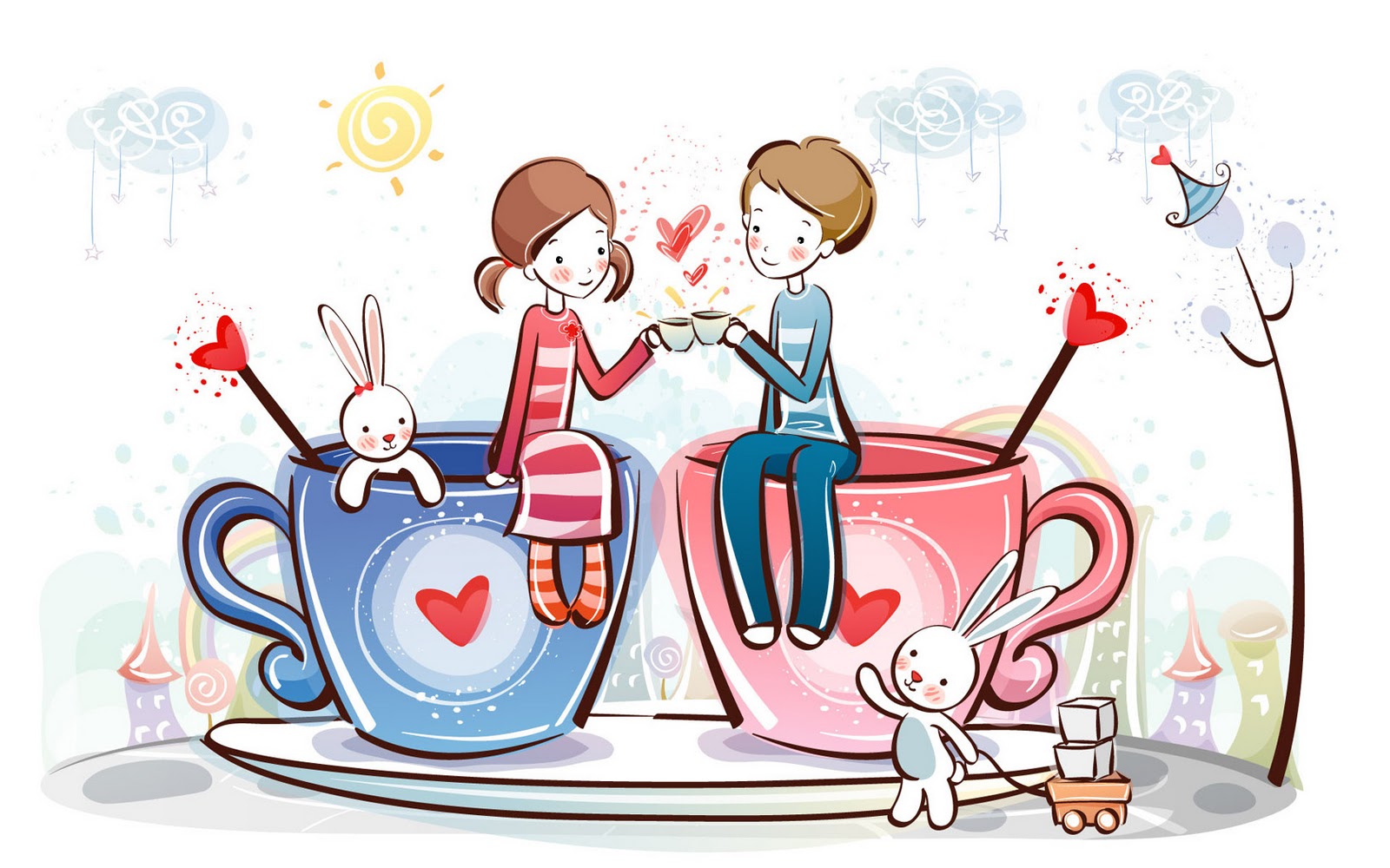 Very Cute Clip Art Wallpapers For Valentine's Day Hd
