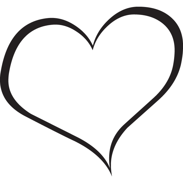 free clipart of hearts in black and white - photo #21