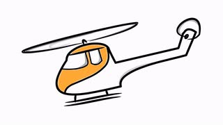 helicopter video cartoon illustration hand drawn animation ...