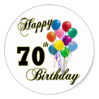 70th Birthday Stickers | Zazzle