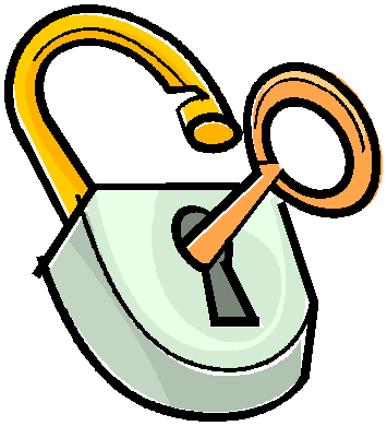 Key to a lock clipart