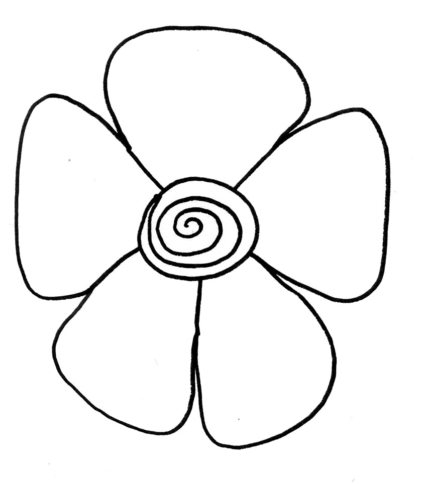 Simple Flower Drawings for Simple Flower Clip Art at Clker vector ...