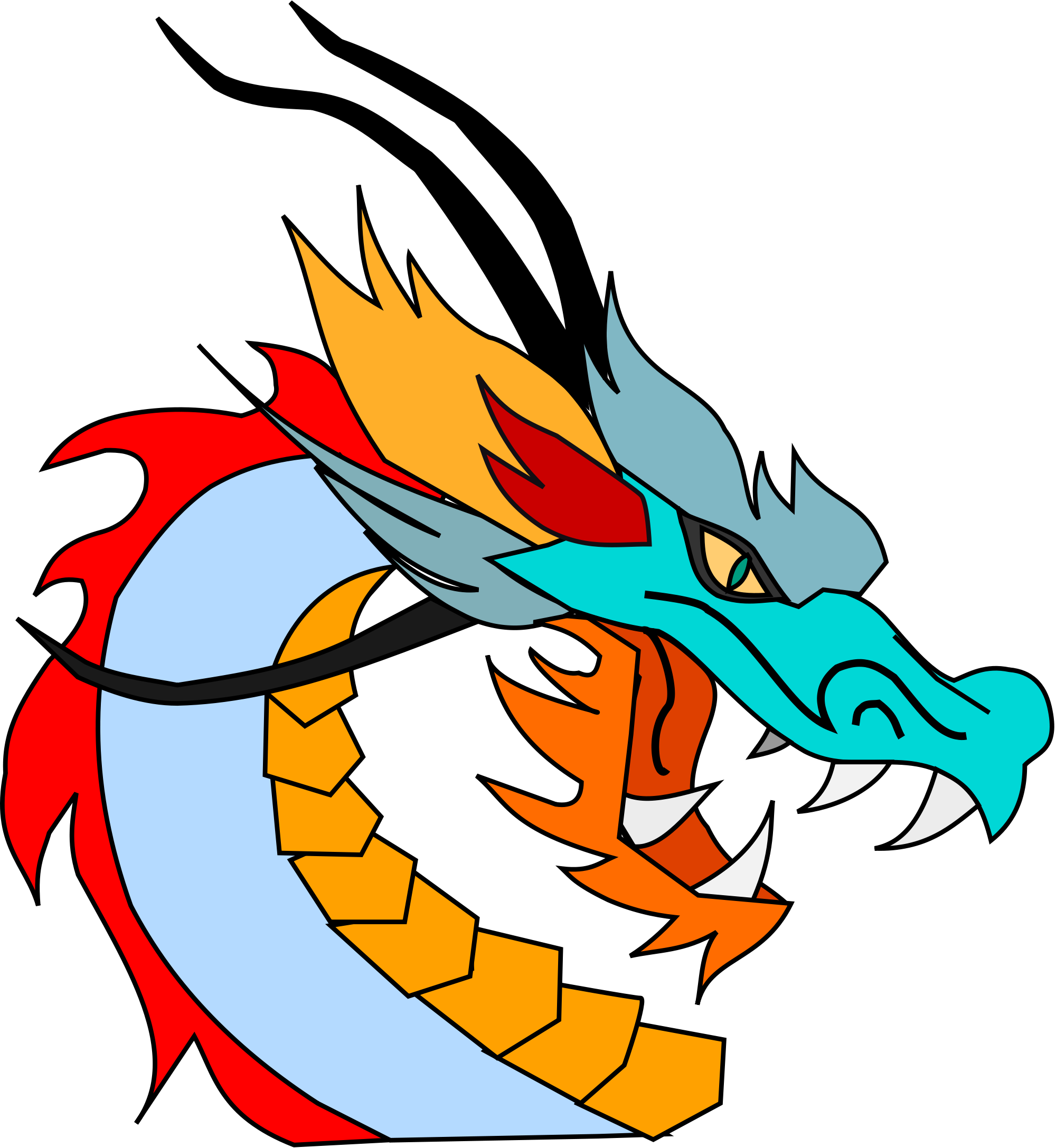 File:Dragon clip art.svg