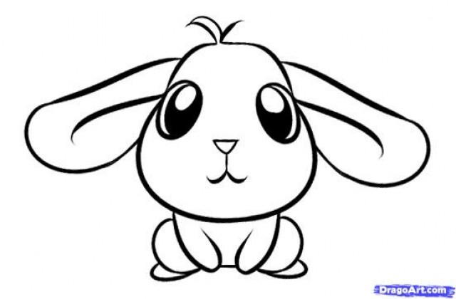 Cute Bunny Drawing - ClipArt Best