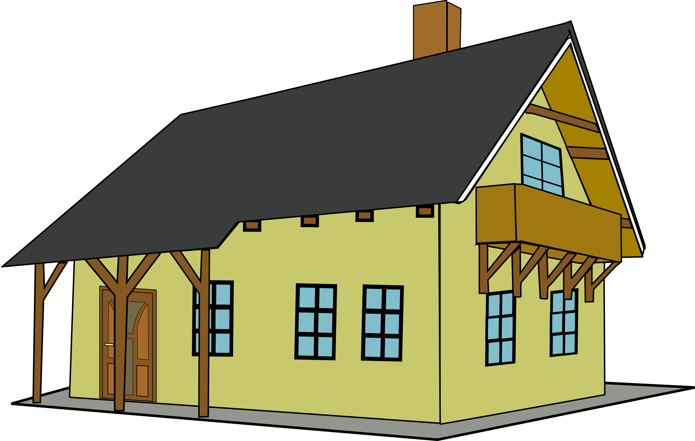 Roman house background clipart