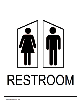Printable Men's and Women's Restrooms Sign