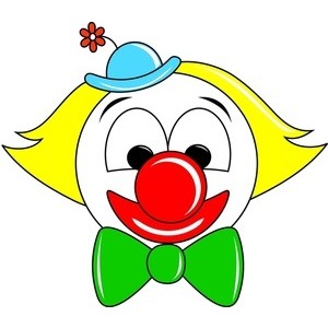 Clown Clipart Image - Cartoon Clown Face - Polyvore
