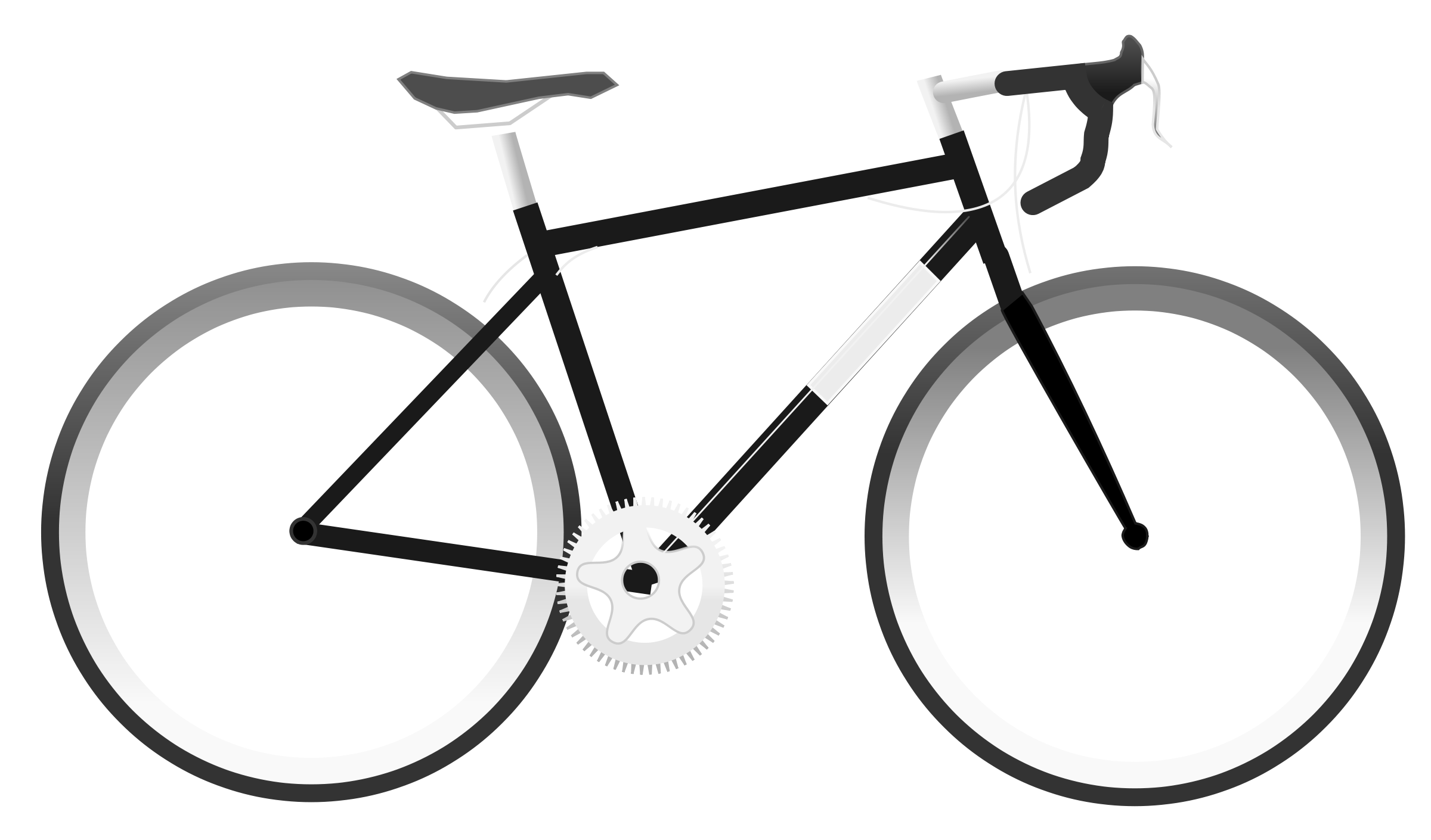 bicycle clipart black and white - photo #39