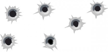 Set Of Bullet Holes clip art Free vector in Open office drawing ...