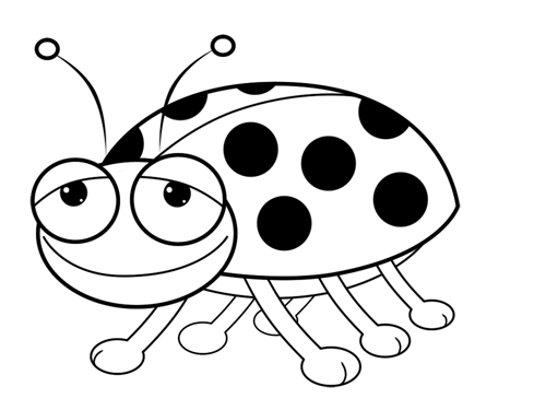 ladybird cartoon Colouring Pages