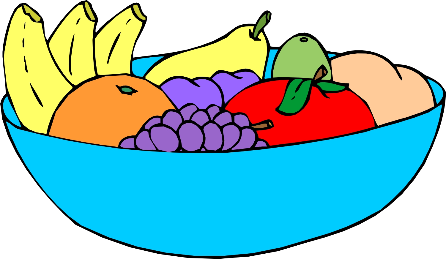 Bowl of fruit clipart