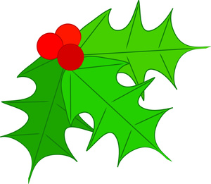 Clipart holly leaves and berries