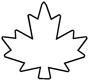 Pix For > Outline Of Maple Leaf