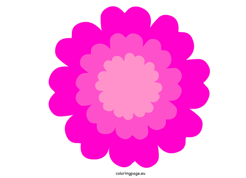 Clipart Pink Flower | Coloring Page