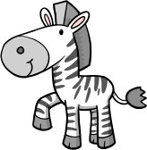 Cute zebra clipart