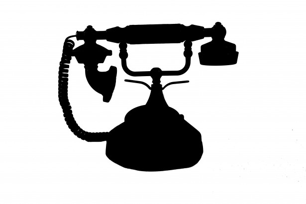 Silhouette Of Antique Telephone Free Stock Photo - Public Domain ...