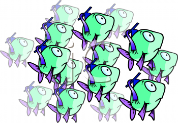 School Of Fish Clip Art Free - Free Clipart Images