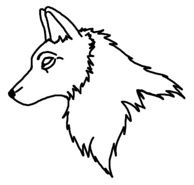 Wolf Outline Drawing