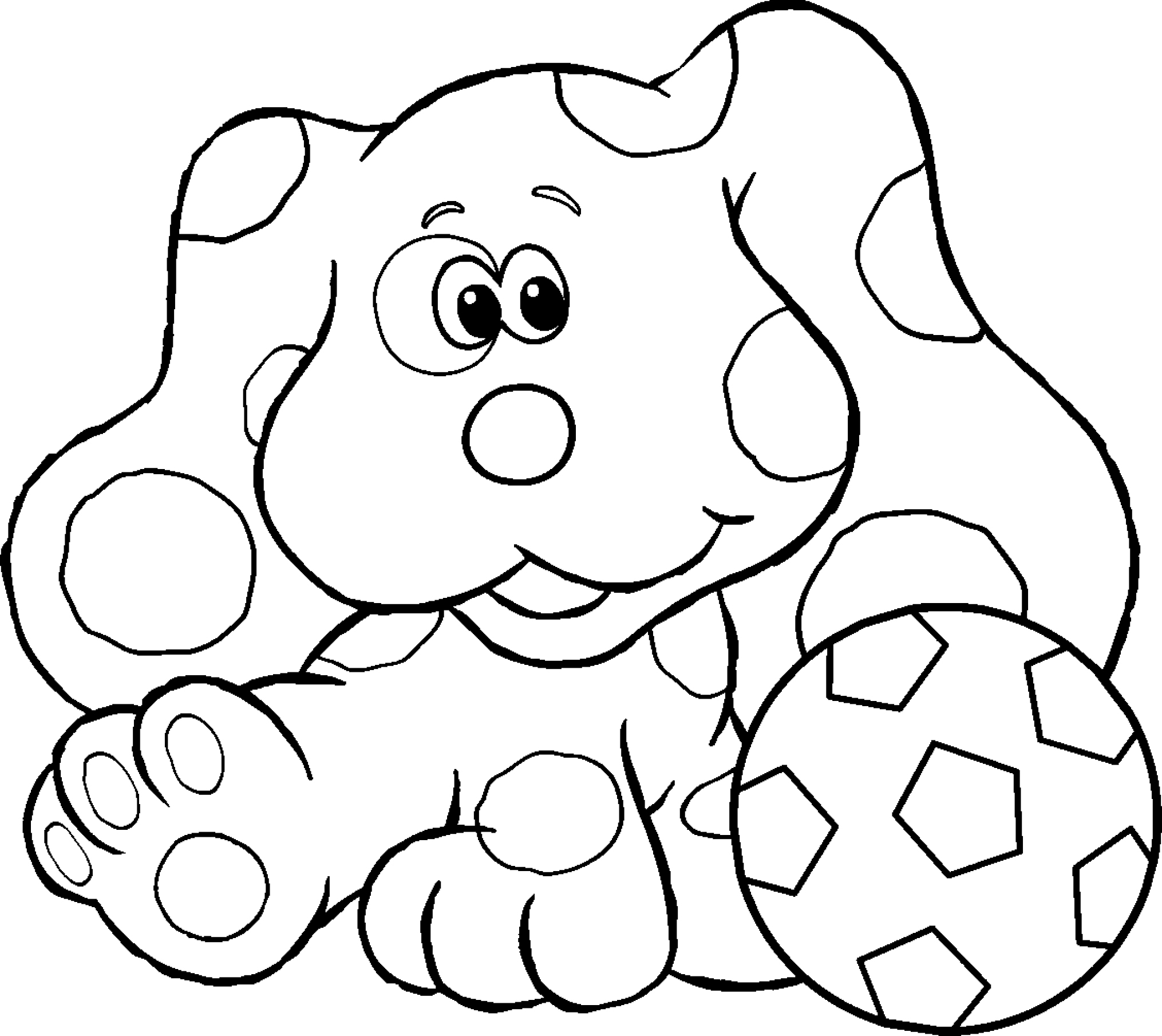 Blues Clues Paw Print Coloring Page ClipArt Best