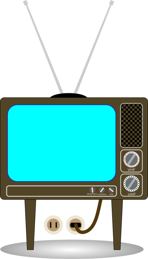 old tv set - vector Clip Art
