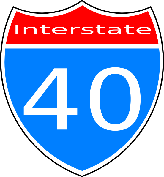 Interstate 40 Sign Clip Art - vector clip art online ...