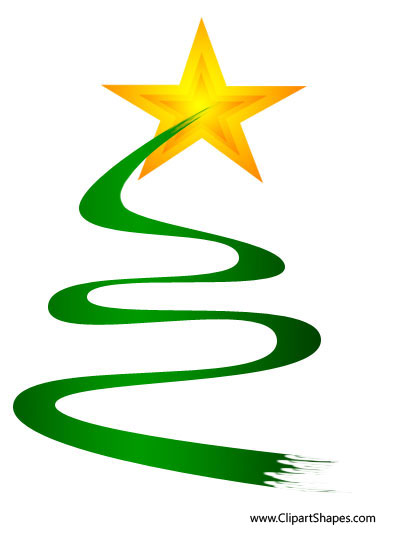 Christmas tree and cross clipart