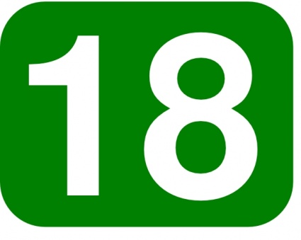 Number 18 clipart