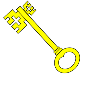 Yellow Key Clip Art - vector clip art online, royalty ...