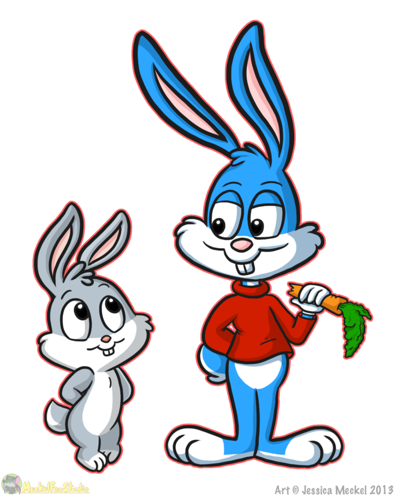 Baby Bugs and Buster Bunny by MeckelFoxStudio on DeviantArt