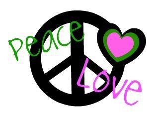 Clipart peace and love