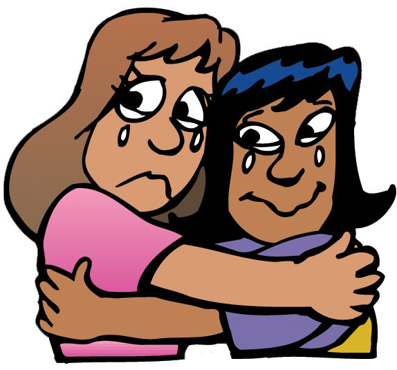 Waving goodbye to friends clipart