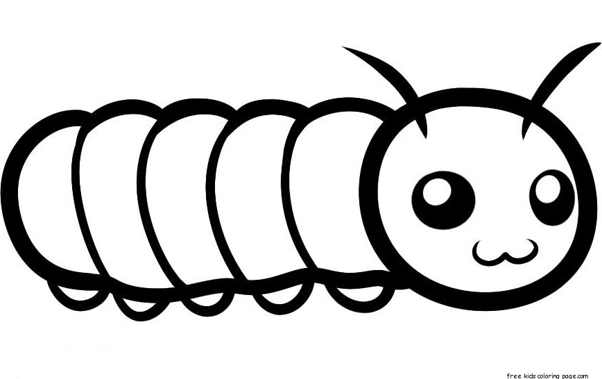 Caterpillar Coloring Pages For Kids Page 1