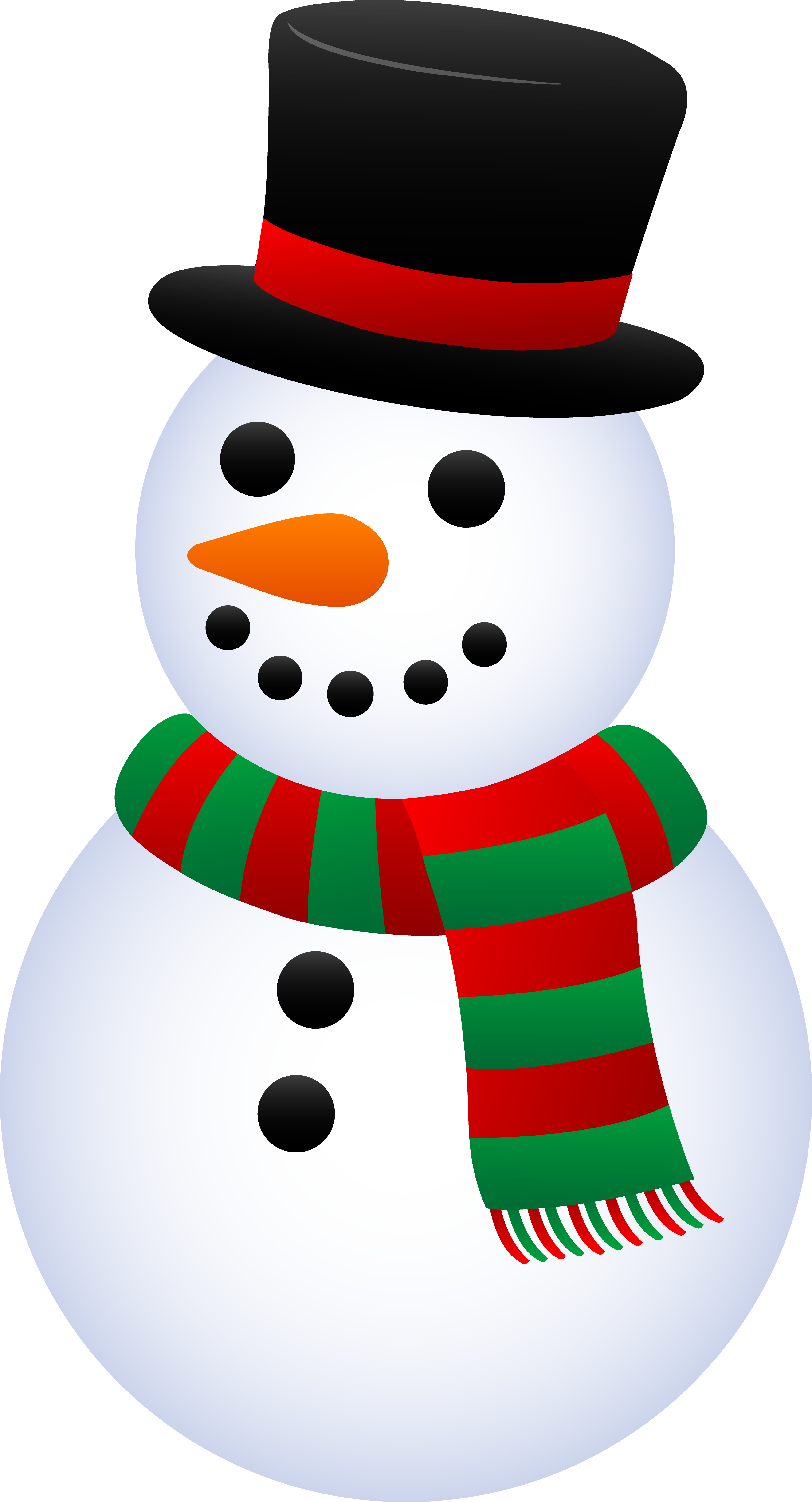 Cute christmas snowman clipart free