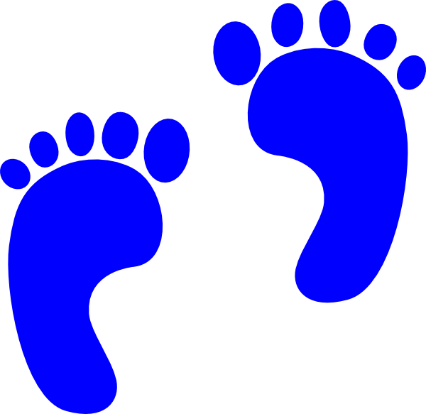 Blue Baby Feet Clipart#1960827
