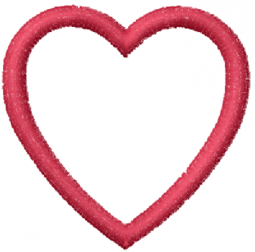 Mead Artworks Embroidery Design: Heart Border 1.50 inches H x 1.50 ...