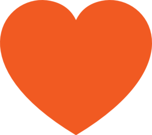 Orange Heart clip art - vector clip art online, royalty free ...