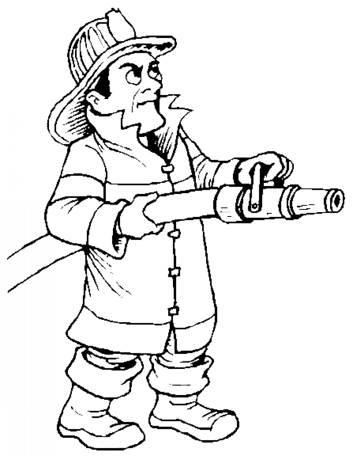 Fireman Coloring Page